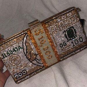 Luxury Gold and Silver Clutch Bag